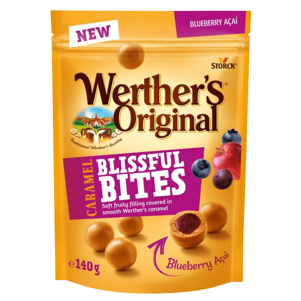 Werther's Original Blissful Caramel Bites Blueberry Açai - My American Shop