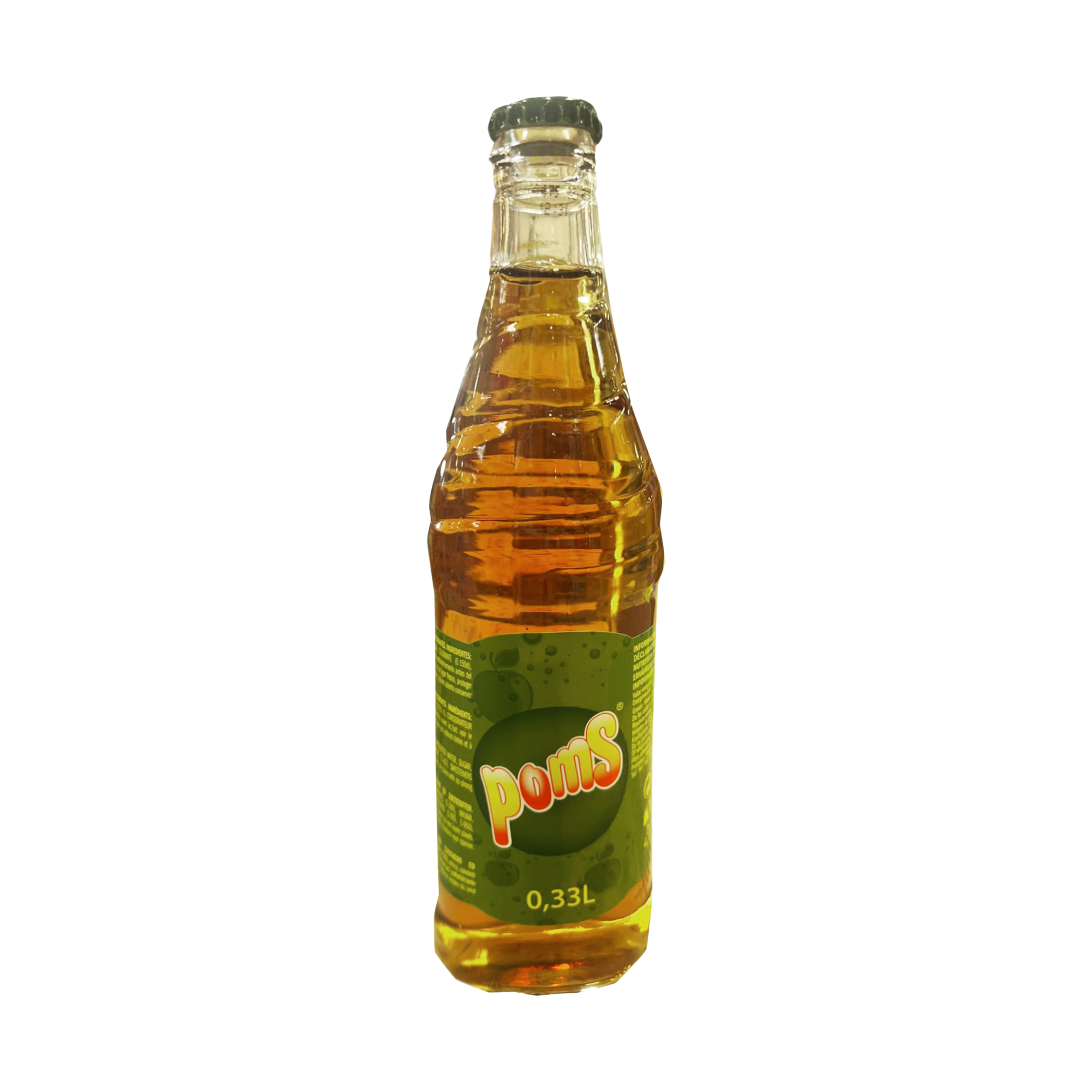 Poms Glass Bottle Apple - My American Shop