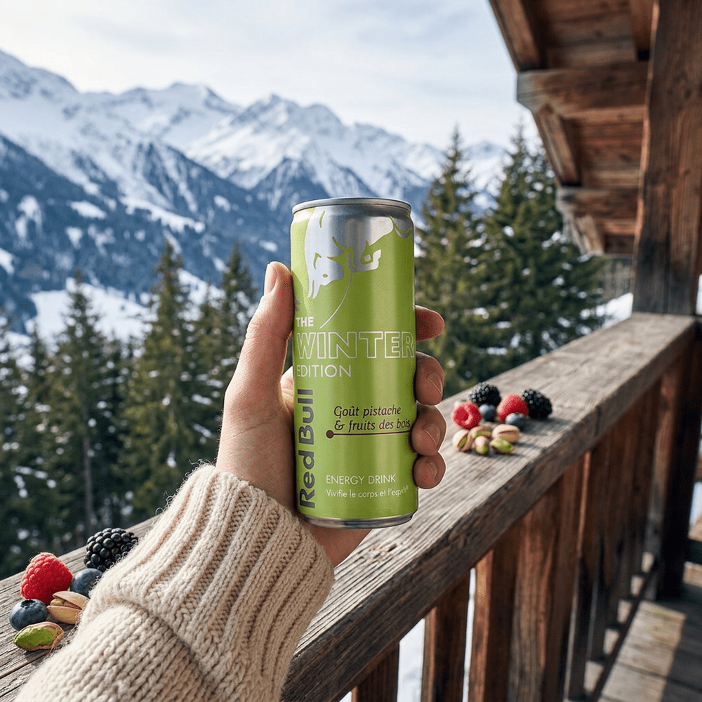 Red Bull Winter Edition Pistachio & Berries boisson énergisante