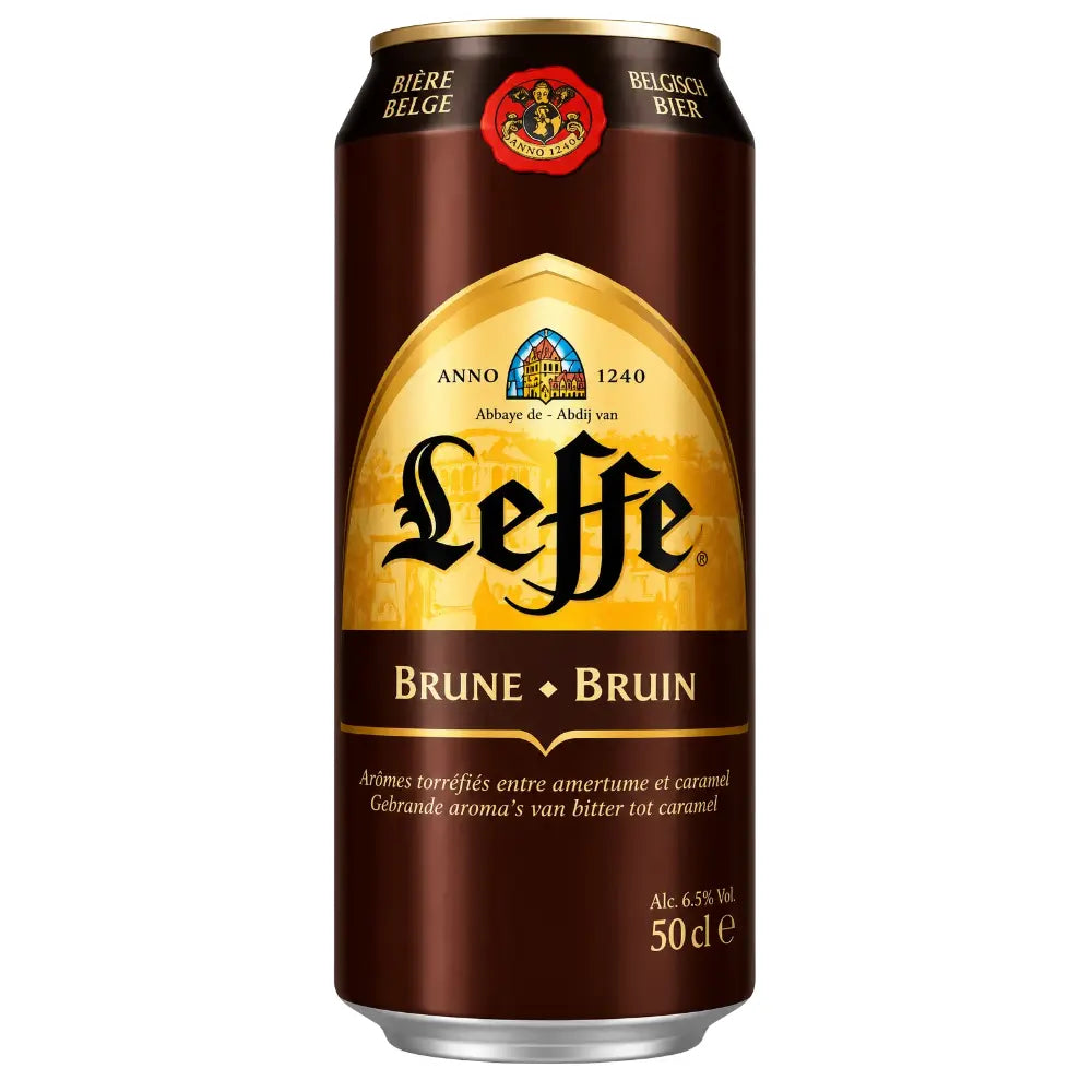 Lattine di Leffe Brune 6,5% di alcol