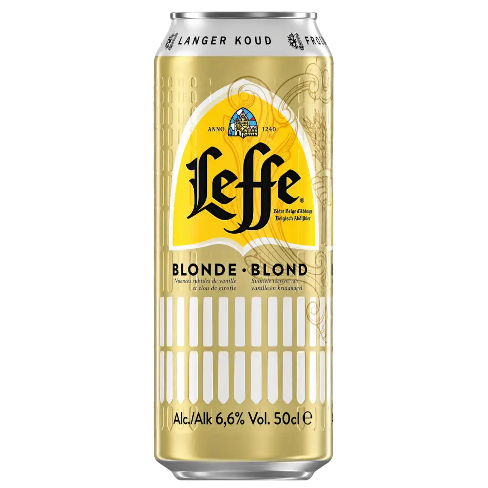 Lattine Leffe Blonde Cold Grip 6,6% di alcol
