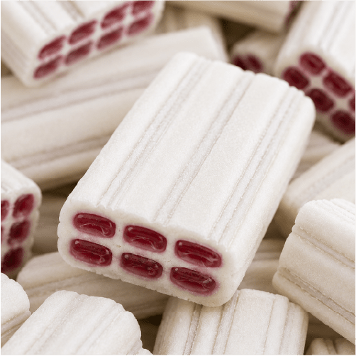 Mattoncini Vidal alla fragola e panna