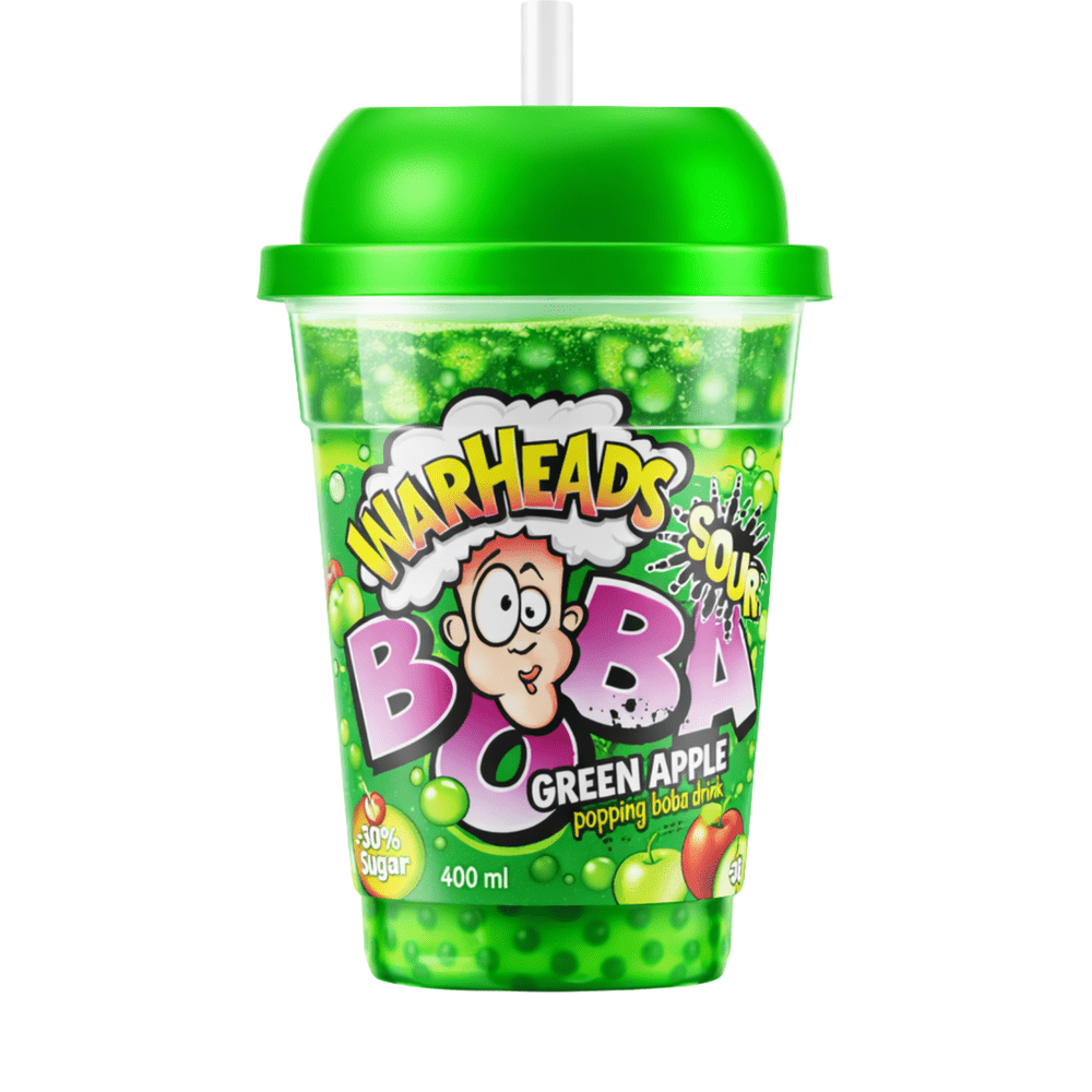 Warheads Boba Aspro Mela Verde