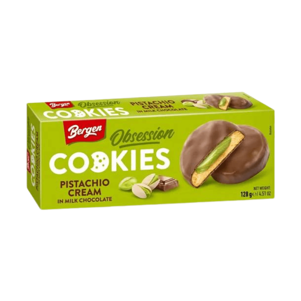 Bergen Biscotto al Cioccolato al Latte con Crema al Pistacchio