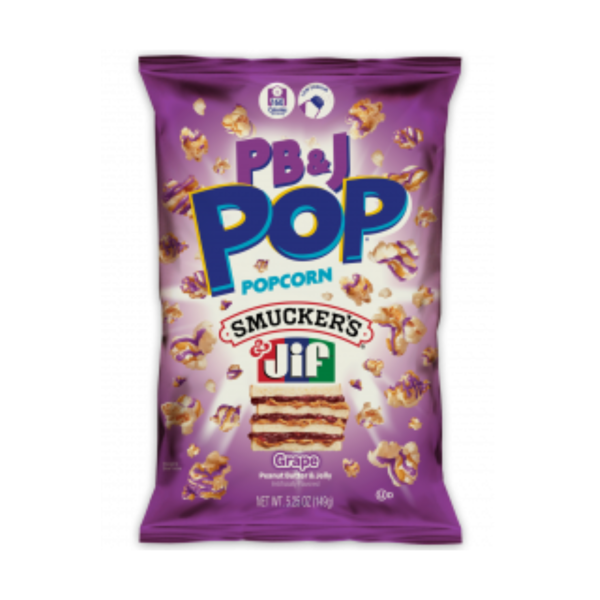 Candy Pop Popcorn Burro di Arachidi & Gelatina Uva