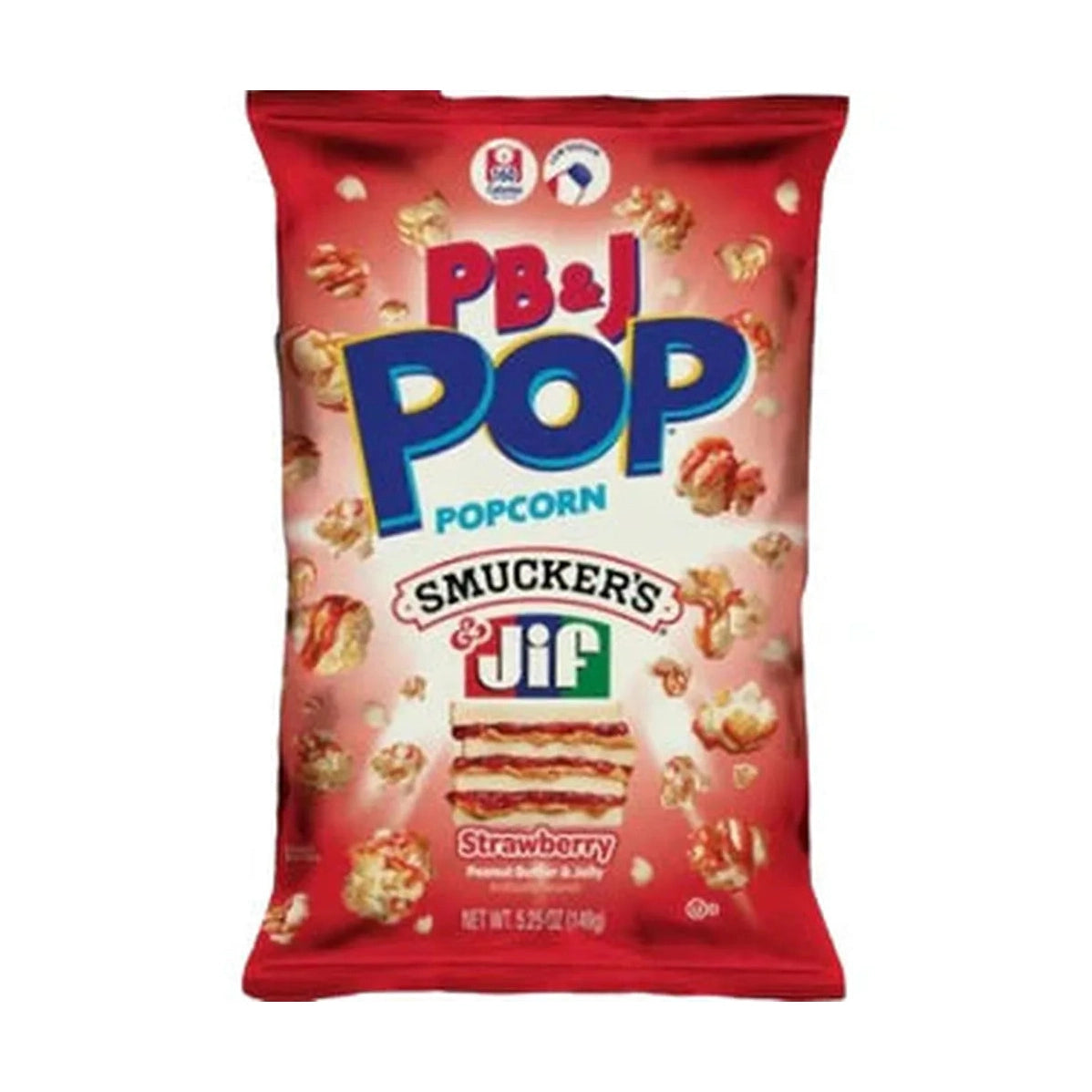 Candy Pop Popcorn Burro di Arachidi & Marmellata di Fragola