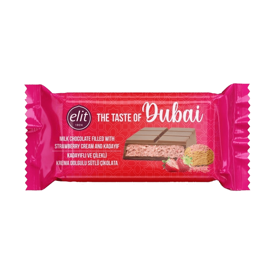 Elit Dubai Cioccolato al Latte Crema di Fragola & Kadayif