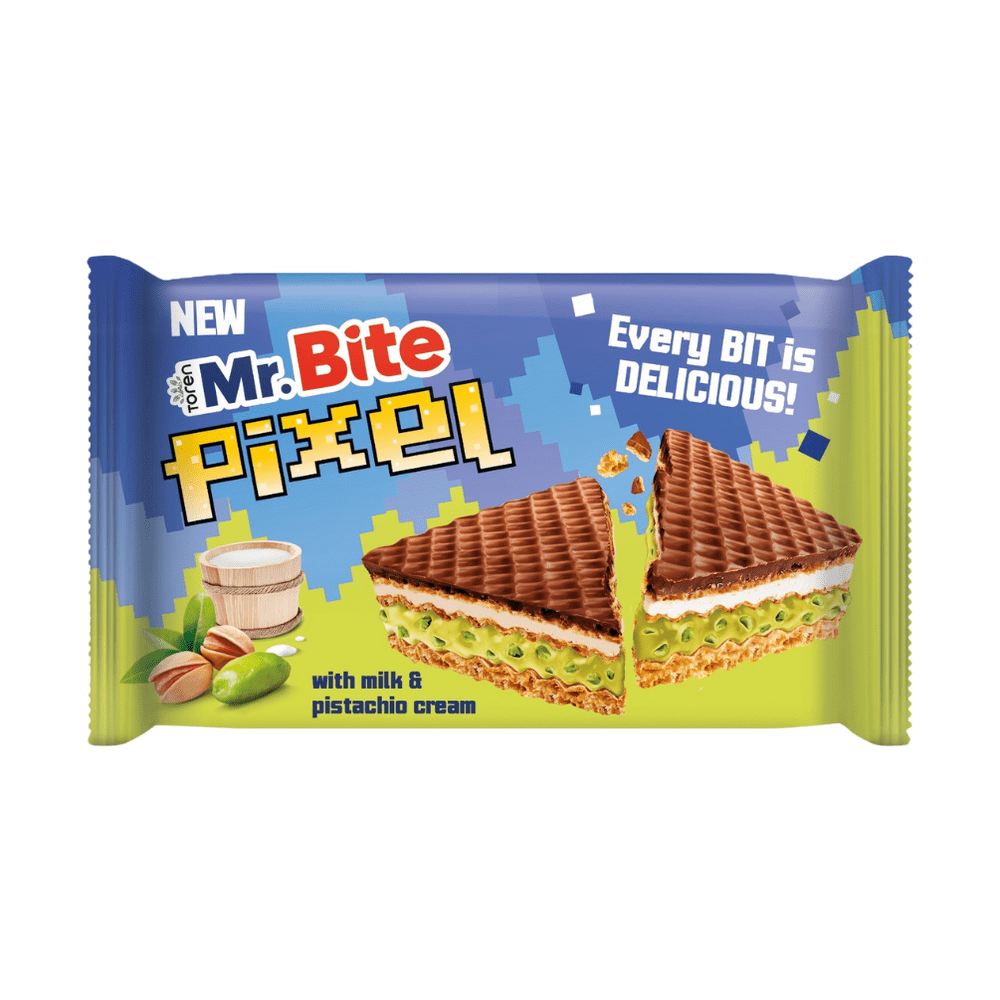 Mr.Bite Pixel Cioccolato al Latte e Crema al Pistacchio