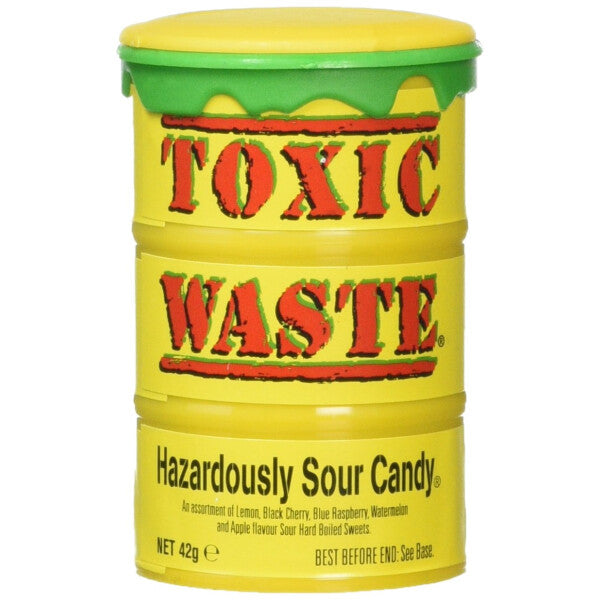 Toxic Waste Yellow Sour Candy Drum - My American Shop