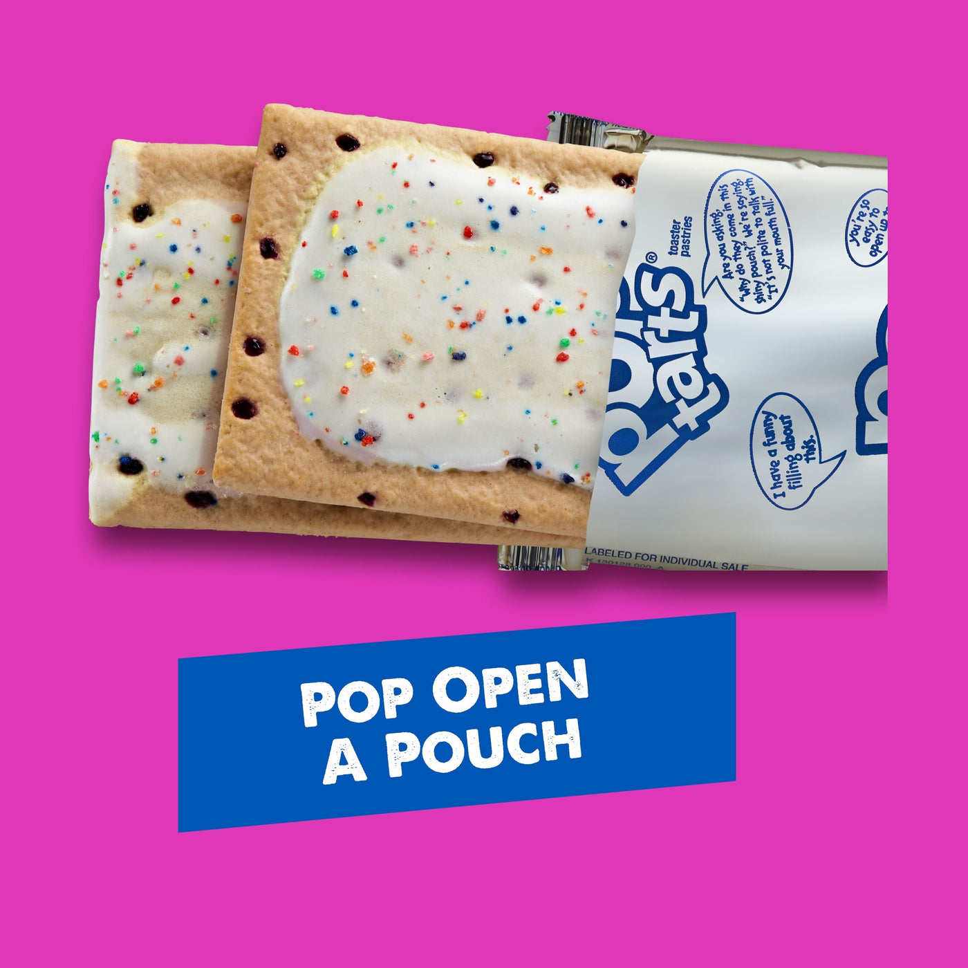 KELLOGG'S POP TARTS MYRTILLE AVEC GLACAGE - SACHET DE 2 - My American Shop